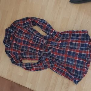 Soft plaid flannel dress